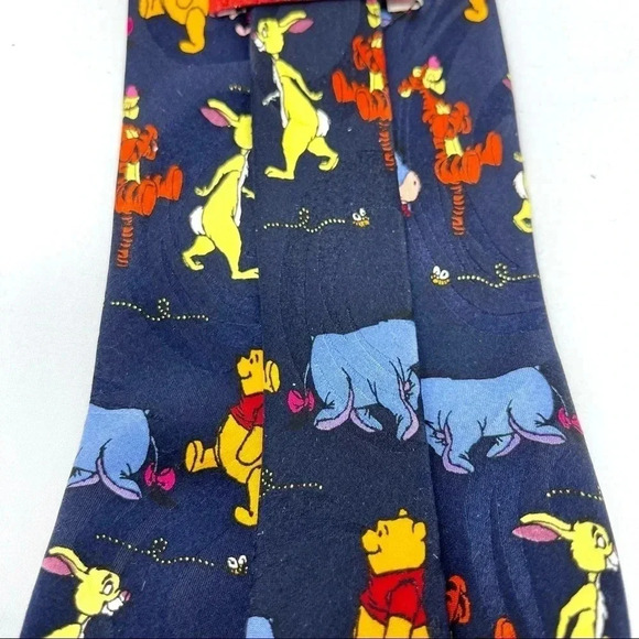 Pooh and Friends Navy Silk Tie Made by Disney - Picture 6 of 9